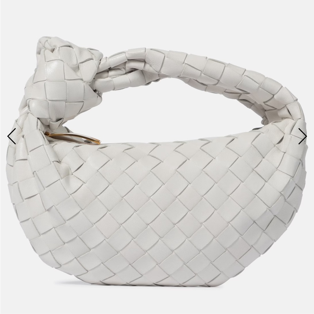 Bottega Veneta Mini Jodie White Leather Gold Hardware